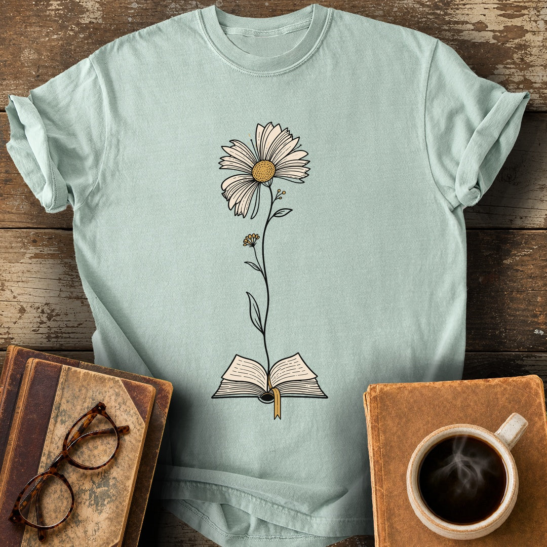 Book Bloom Tee - bay shirt mockup